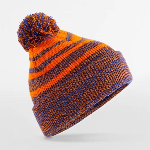 Team Stripe Beanie i orange/royal