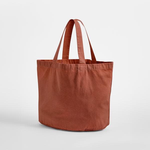 Garment Dyed Shopper i vintage orange rust