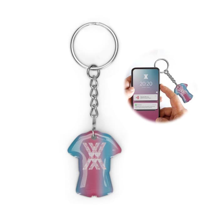 Egen design förprogrammerad NFC-nyckelring med doming