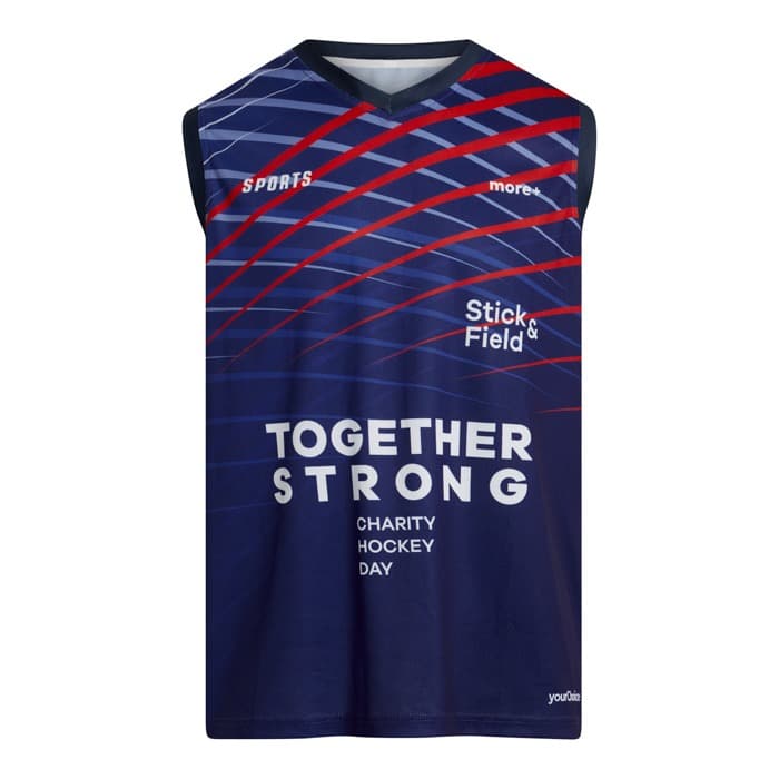 Innebandy linne i mesh med V-ringning, 145 g/m²
