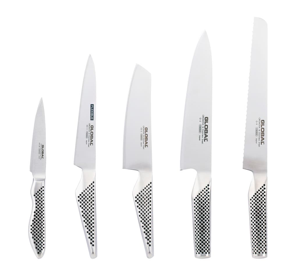 Knivset i 5 delar Global G-2, G-9, GS-5, GS-11 och GS-38