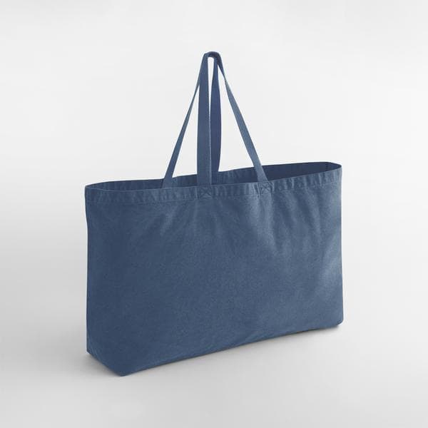 Garment Dyed Oversized Tote Bag i vintage denim