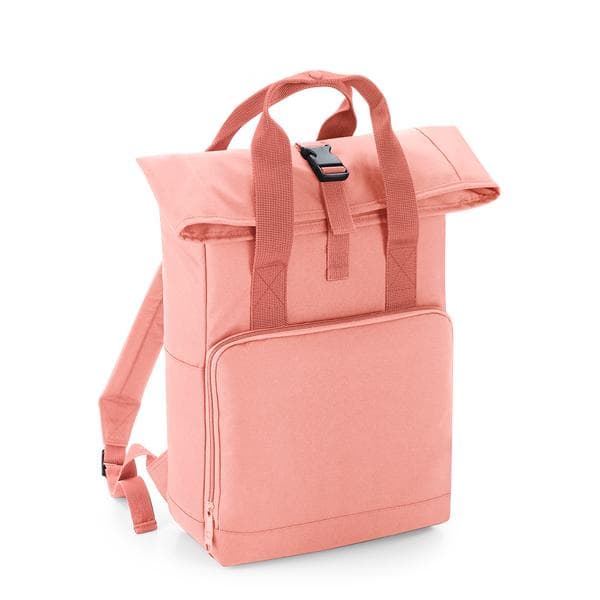 Recycled Twin Handle Roll-Top Backpack i blush
