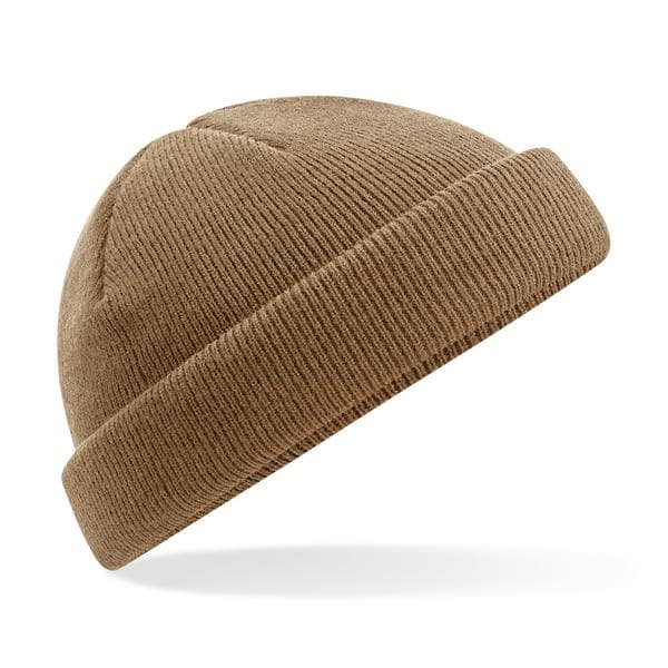 Recycled Mini Fisherman Beanie i biscuit
