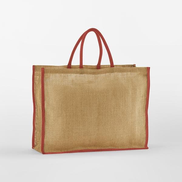Natural Starched Jute Market Shopper i natural/orange rust