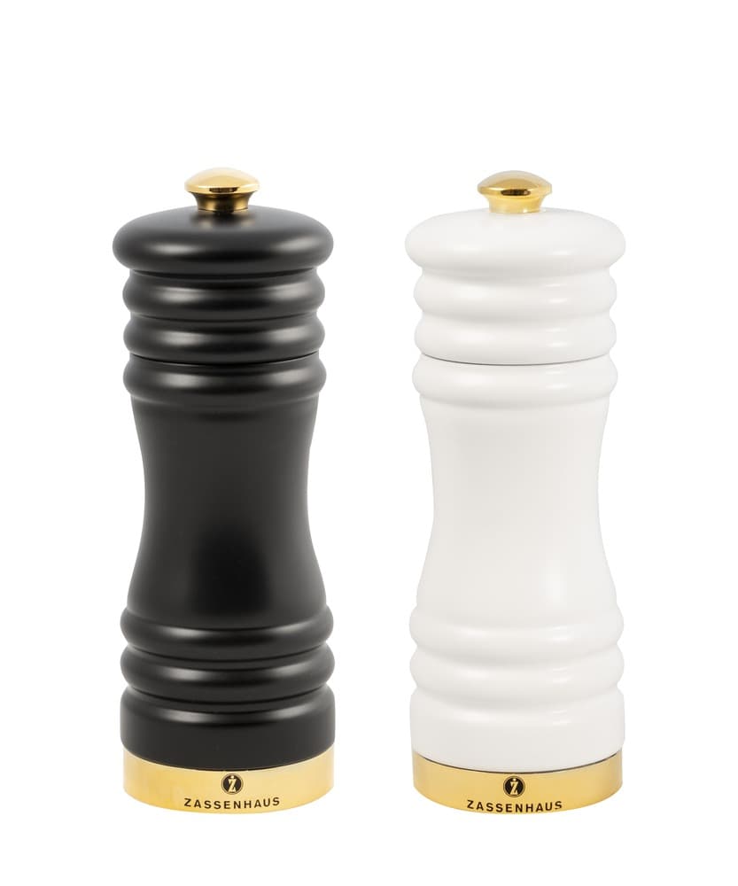 Zassenhaus München Set saltkvarn & pepparkvarn 15 cm matt/guld