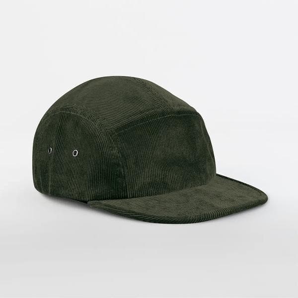 Organic Cord Camper Cap i forest night