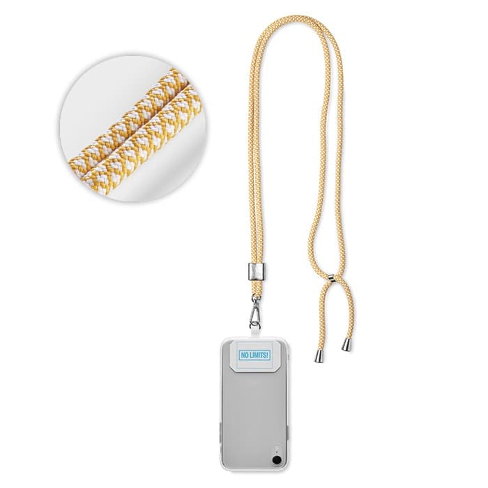 Trendig 2-färgad crossbody-telefonhållare med snöre i polyester